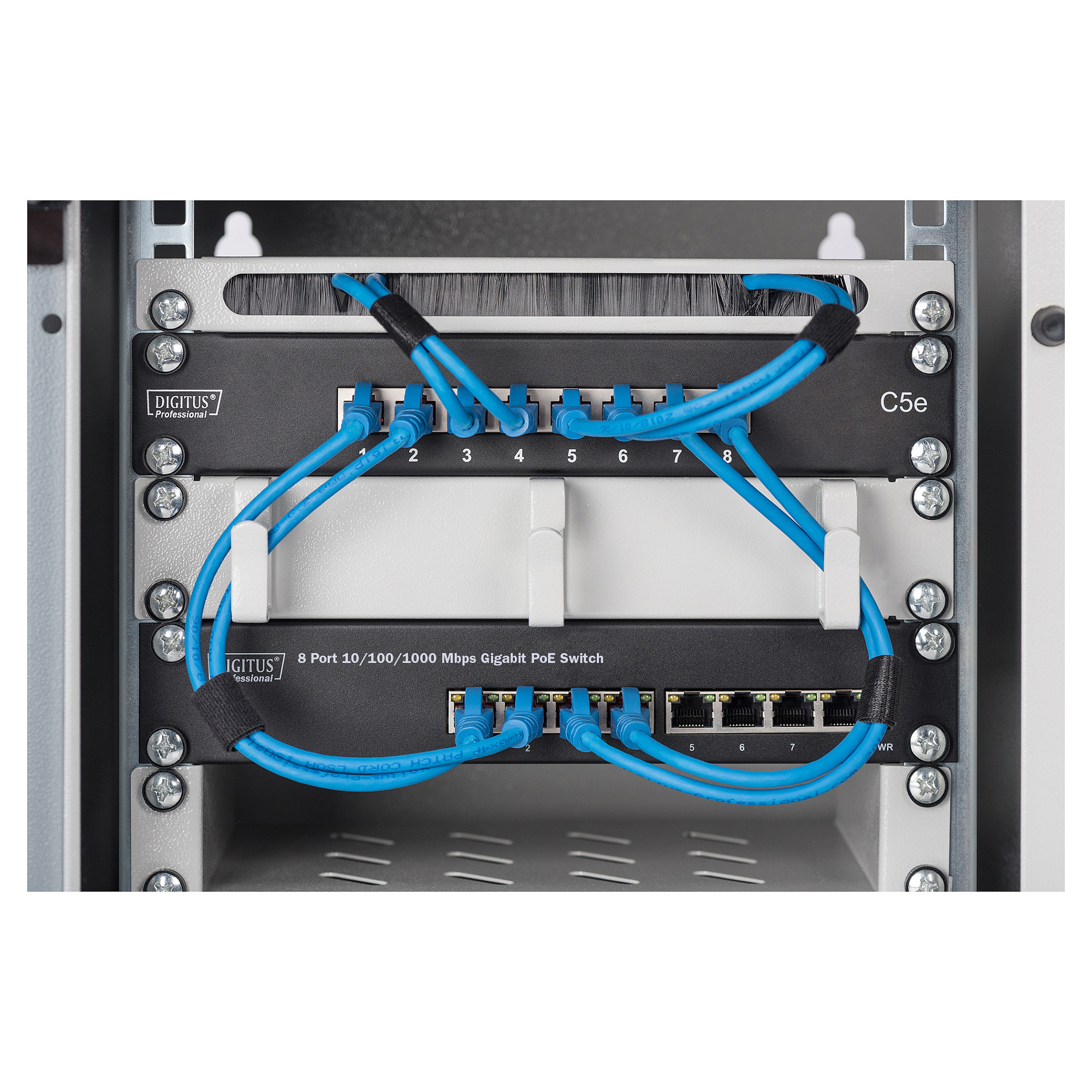 DIGITUS DN-95317 8-Port Gigabit PoE+ Switch 80W Unmanaged 10 Inch Rackmount Network Switch - Figura 2
