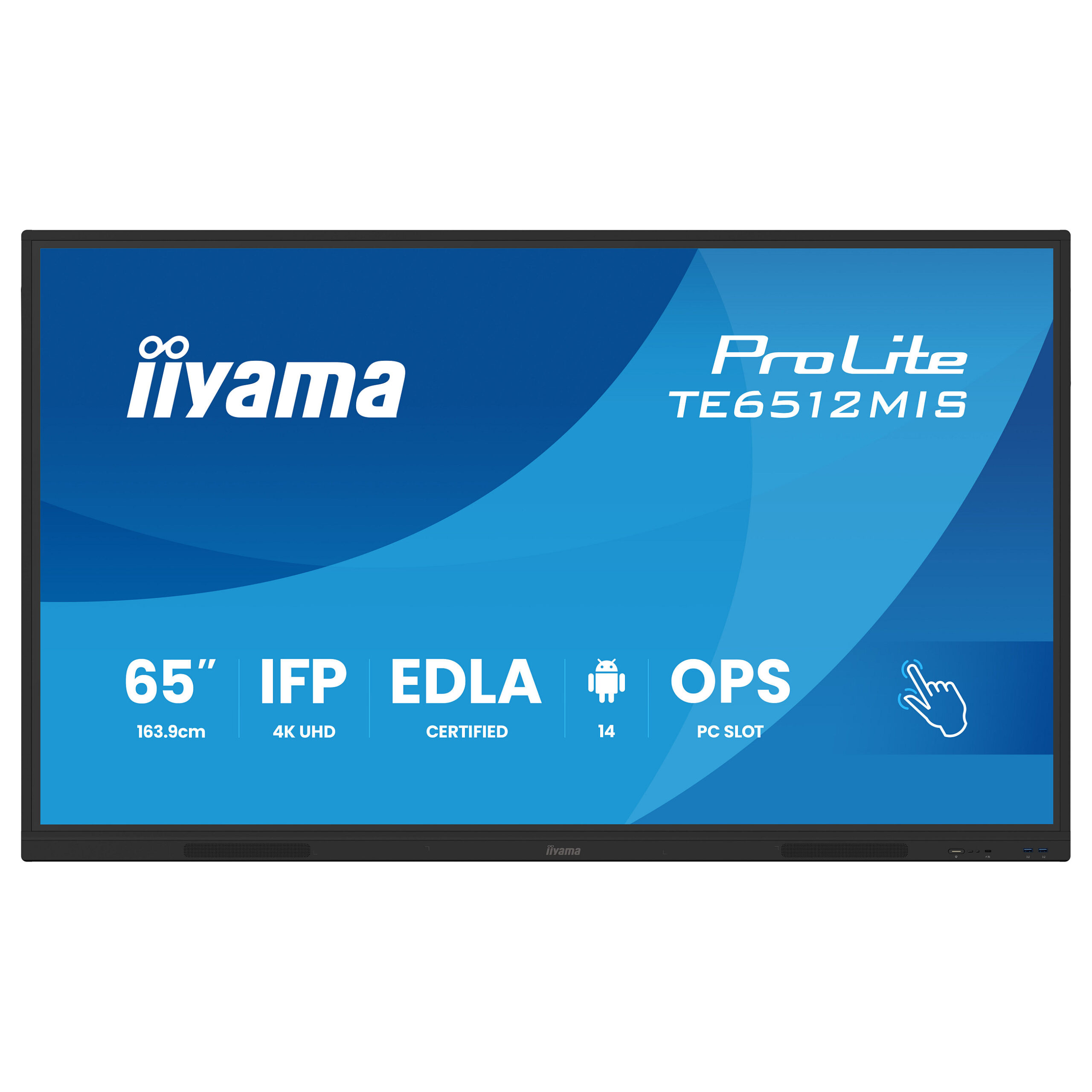Ekran interaktiv IIYAMA DS TE6512MIS / 163.9cm VA TOUCH 65''/ 3840x2160 / VGA, 2xHDMI, 2xUSB-C / Android - e zezë - Figura 2