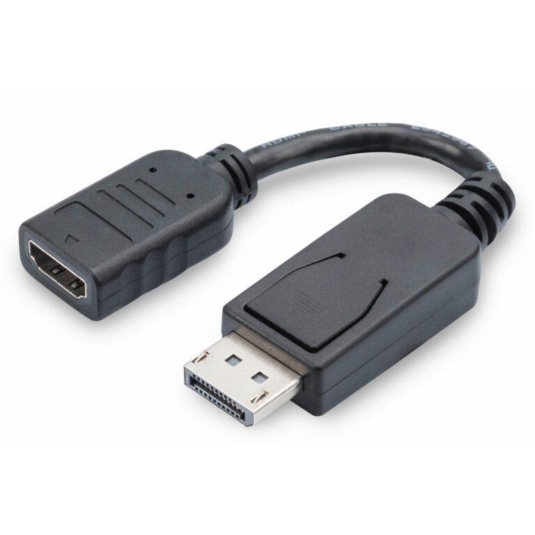 Kabllo Adapter DIGITUS DisplayPort → HDMI / Konverter / St–St / 0.15m - Zezë
