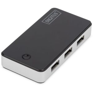 Hub USB DIGITUS 3.0 4‑Port në 4x USB‑A 3.0 me Netzteil - Zezë