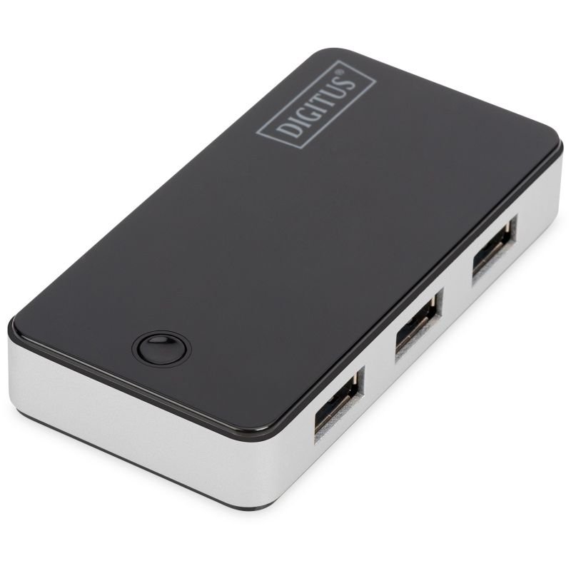 Hub USB DIGITUS 3.0 4‑Port në 4x USB‑A 3.0 me Netzteil - Zezë