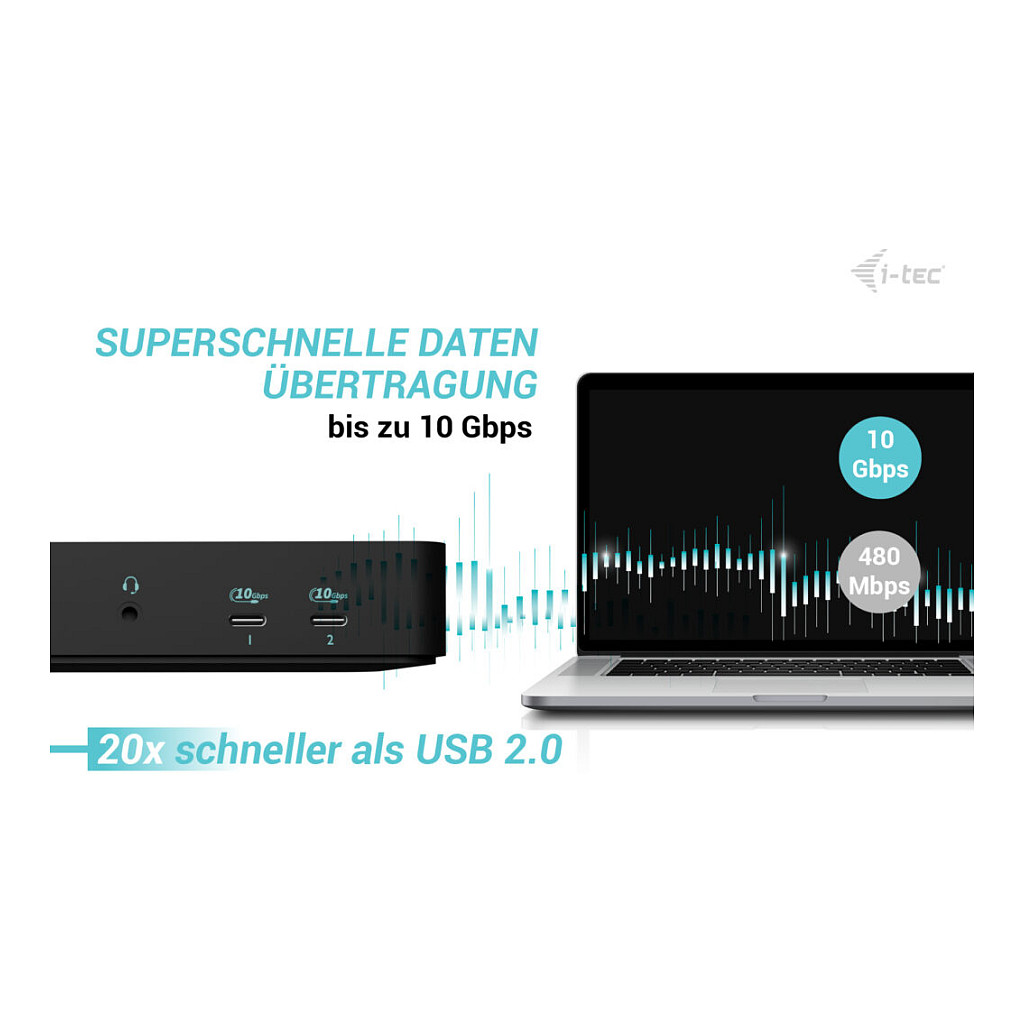 Docking Station I‑TEC USB‑C Intelligent Triple Display – Zezë - Figura 3