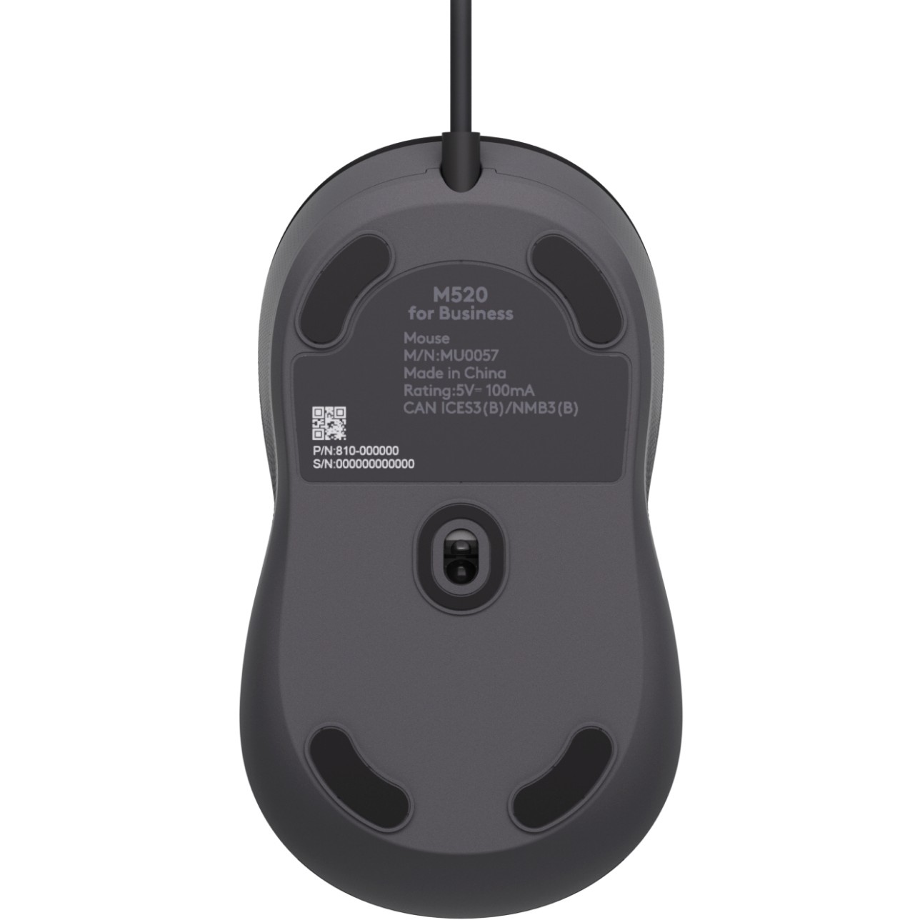 Maus me Kabllo Logitech M520 FOR BUSINESS/ Optical/ 5 Butona/ USB – Zezë - Figura 2
