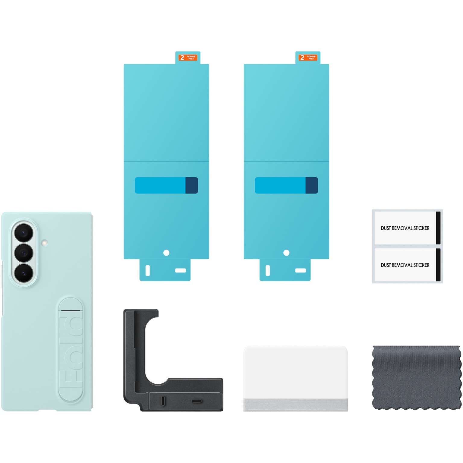 Aksesorë për telefon Samsung Silicone Case for Galaxy Z Fold7 - Gjelbër e hapur - Figura 5