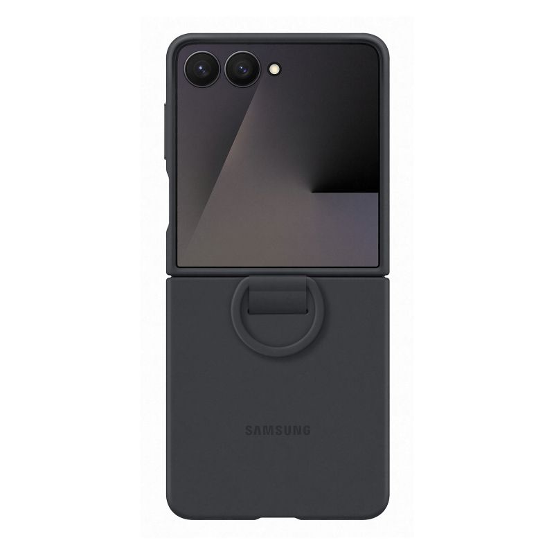 Aksesorë për telefon Samsung Ring Case (Silicone) për Galaxy Flip7 - Zezë