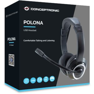 Kufje pa Kabllo Conceptronic USB Stereo Headset / with Integrated Microphone / 2.0 m – Zezë 8