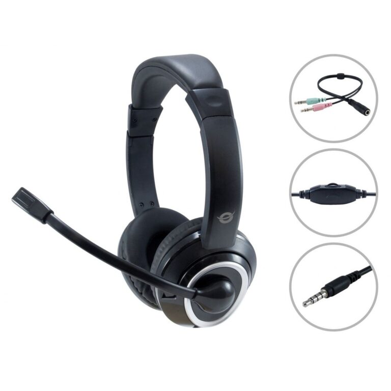 Kufje pa Kabllo Conceptronic Stereo Headset with Integrated Microphone / 2.0 m – Zezë