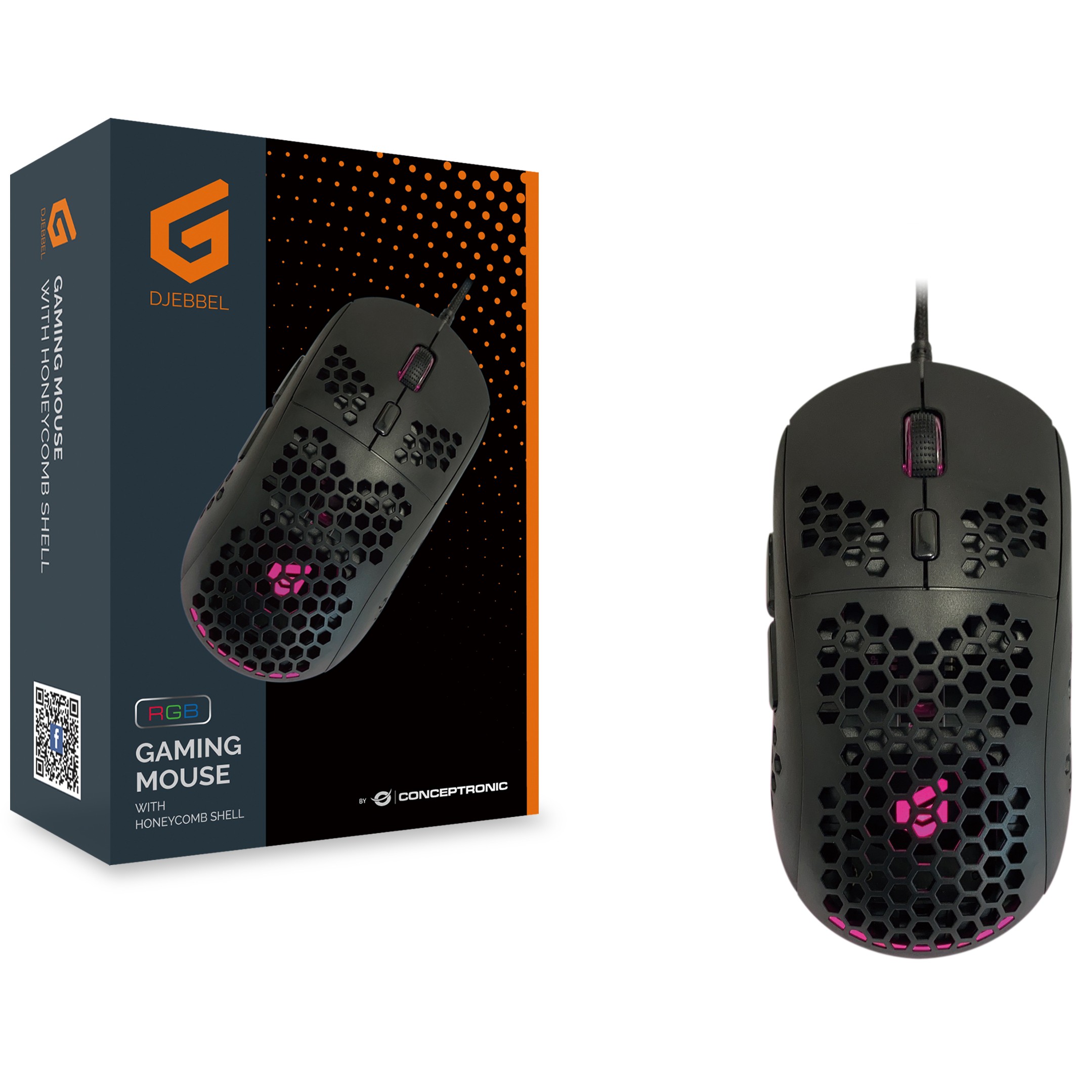 Maus Gaming Conceptronic DJEBBEL04B/ Gaming/ USB/ 6400 DPI/ IC Sensor – Zezë - Figura 2
