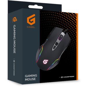 Maus Gaming Conceptronic DJEBBEL03B/ Gaming/ USB/ 7200 DPI/ IC Sensor – Zezë 8