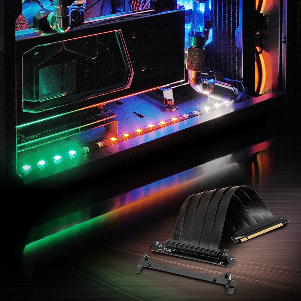 Sharkoon Vertical Graphics Card Kit 4.0 – PCIe 4.0 Riser Card (Black) - Figura 2