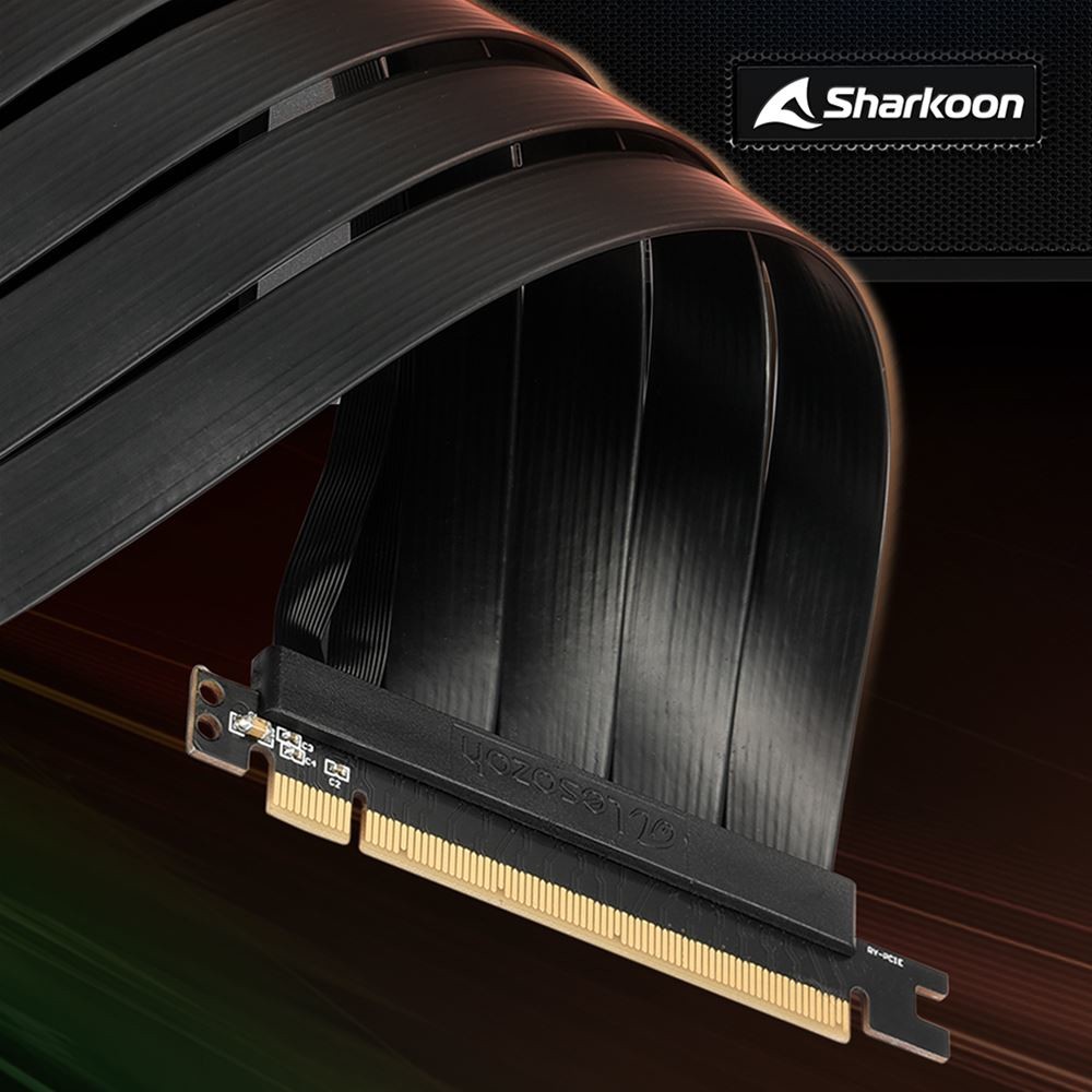 Sharkoon Vertical Graphics Card Kit 4.0 – PCIe 4.0 Riser Card (Black) - Figura 3