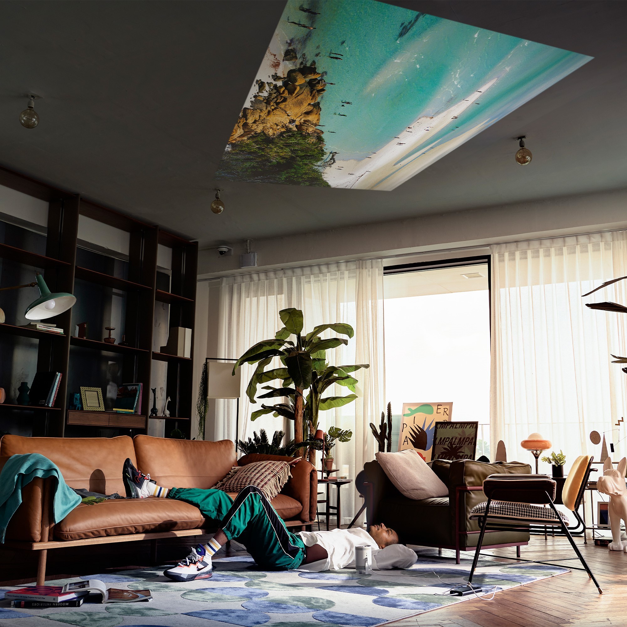 Projektor Samsung The Freestyle SP-LFF3CLAX (2nd Gen) / DLP LED / 550 Lumen / Full HD / Portable - Bardhë - Figura 3