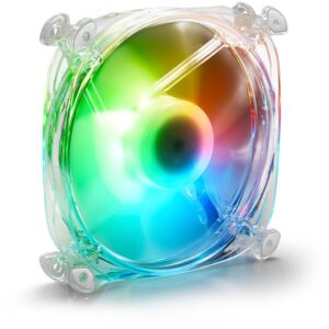 Ftohës për Kasë 120mm Sharkoon SHARK Disc RGB Fan – Transparent