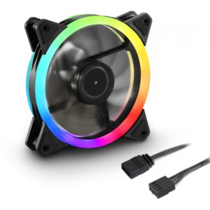Ftohës për Kasë 120mm Sharkoon SHARK Blades PWM RGB Fan – Zezë