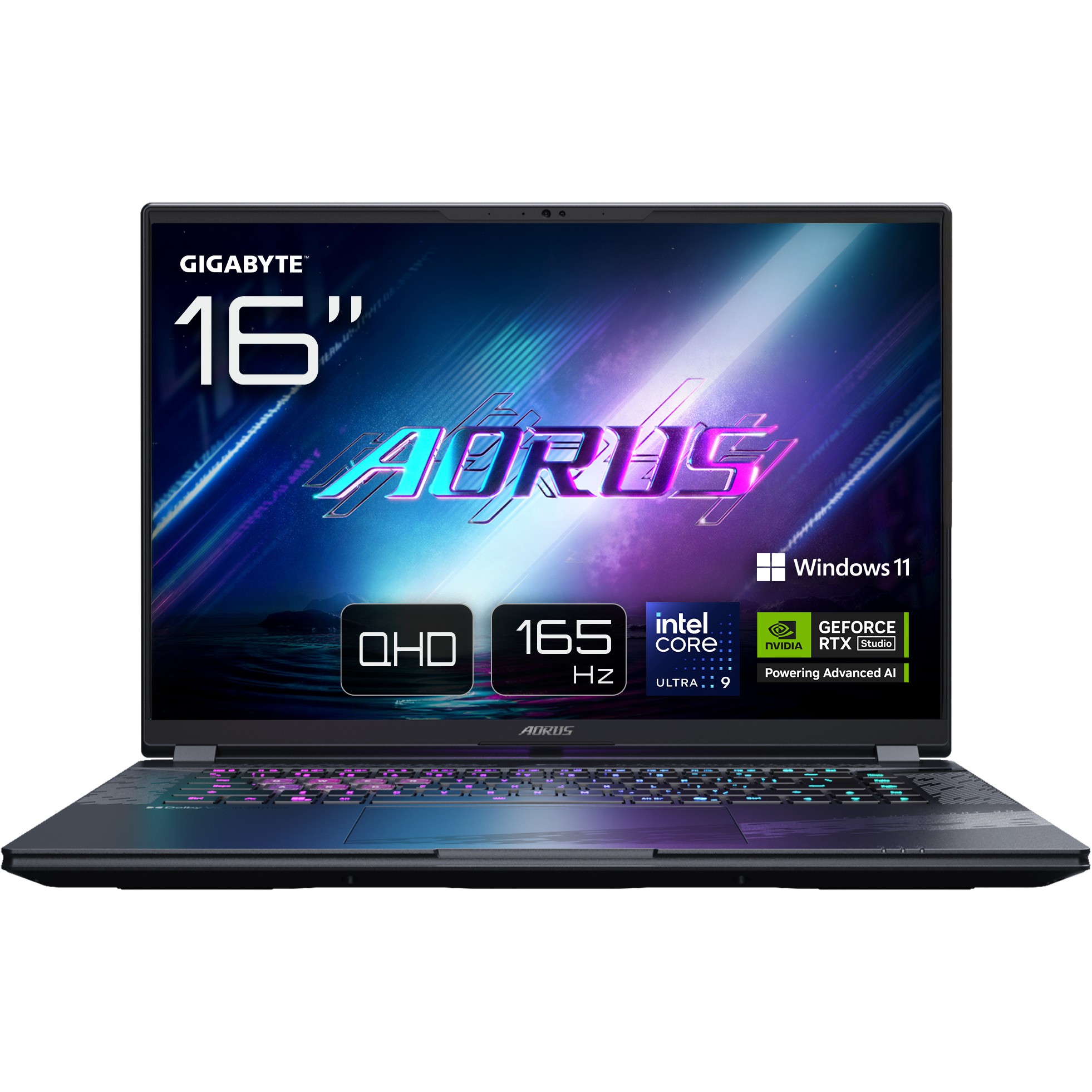 Laptop Gaming GIGABYTE Aorus Elite 16 / Core Ultra 9 275HX / 32GB DDR5 / 2TB / 16" WQXGA 165Hz IPS / RTX 5070 8GB / e zezë