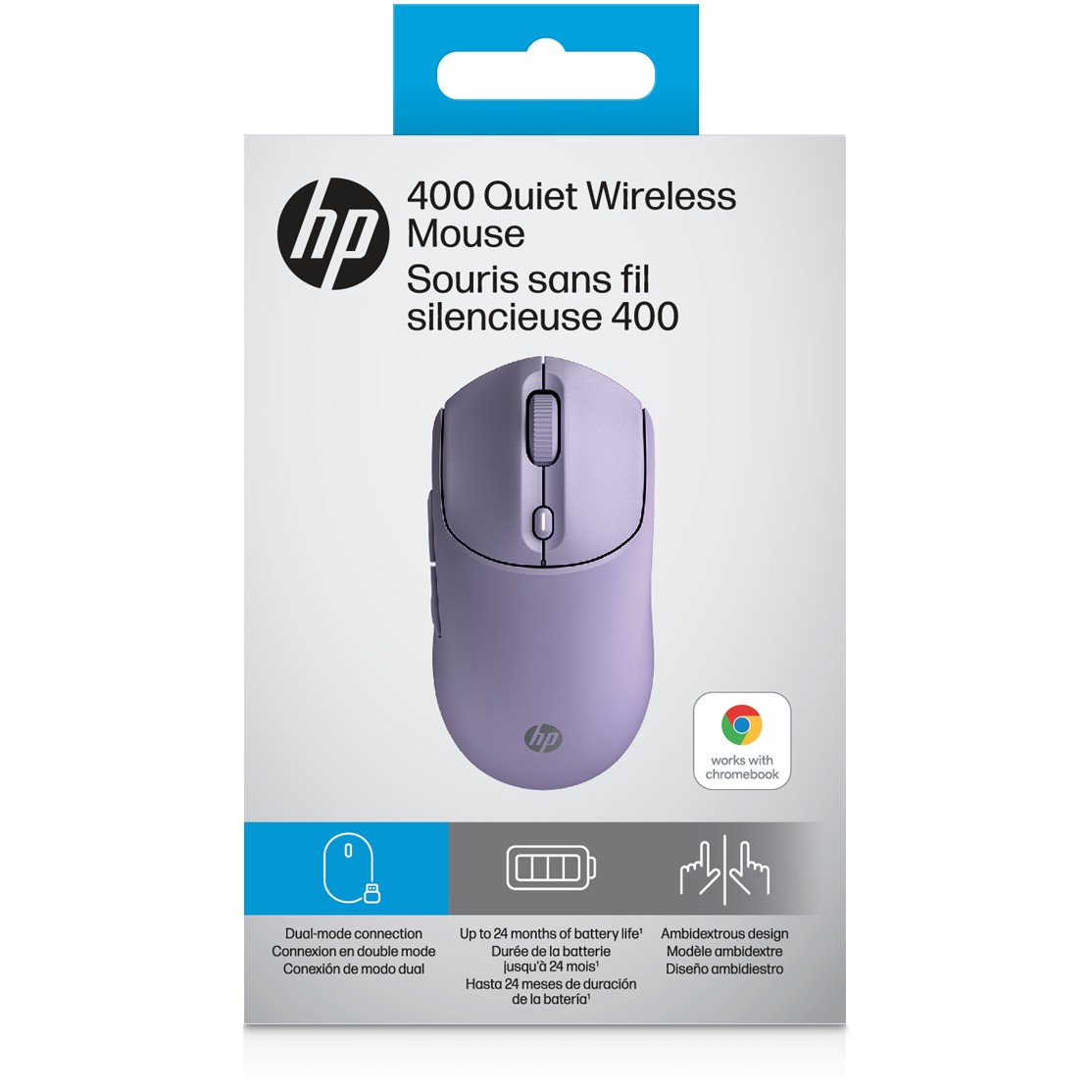 Maus pa kabllo HP 400 Quiet - Vjollcë - Figura 4