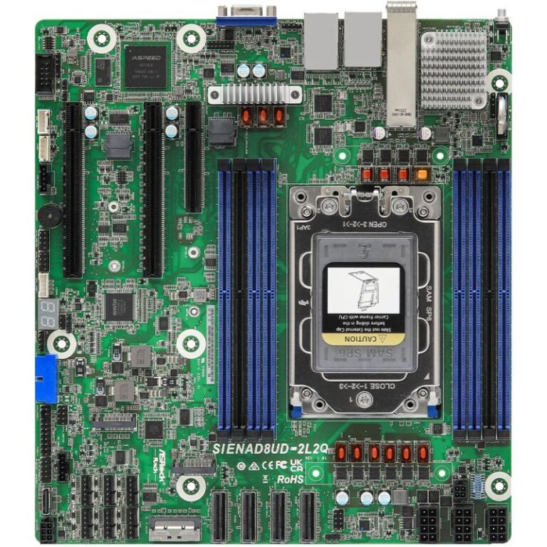 Pllakë Amë Server ASRock SIENAD8UD‑2L2Q / SP6 / micro‑ATX / Single Socket