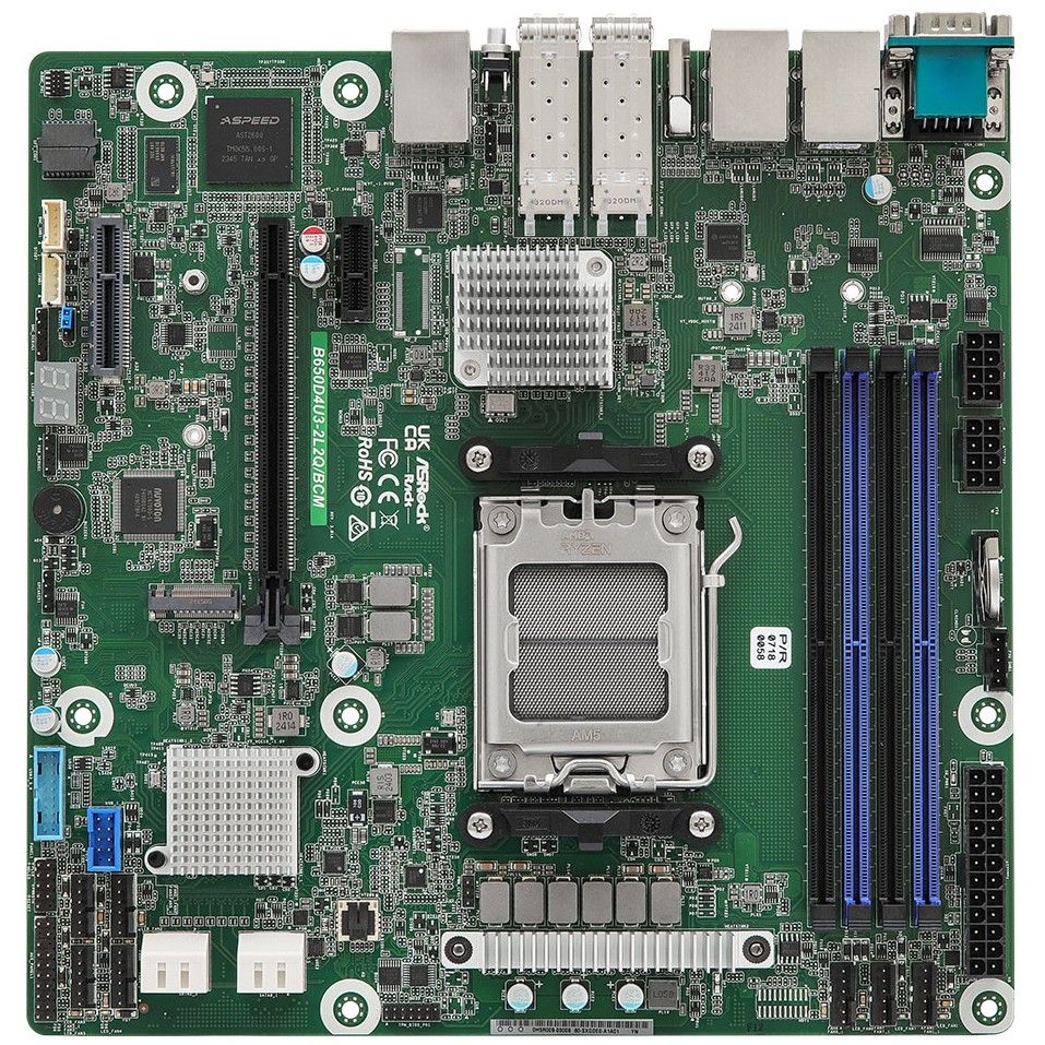 Pllakë Amë MB Server ASRock B650D4U3-2L2Q/BCM / AMD Socket AM5 / DDR5 / micro-ATX / Single CPU