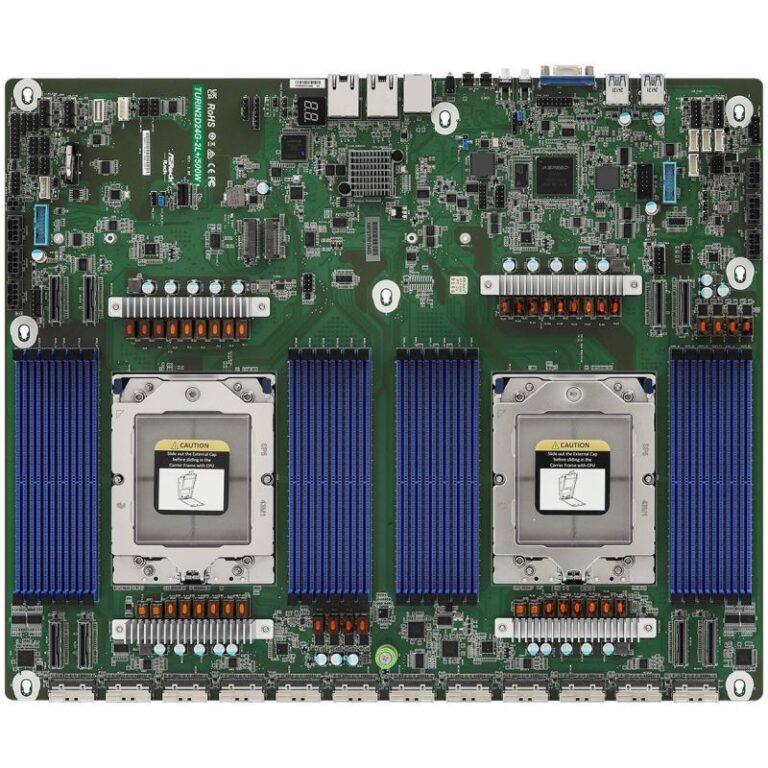 Pllakë Amë MB Server ASRock TURIN2D24G-2L+ Dual Socket SP5 me PSU 500W (Proprietary Form Factor)