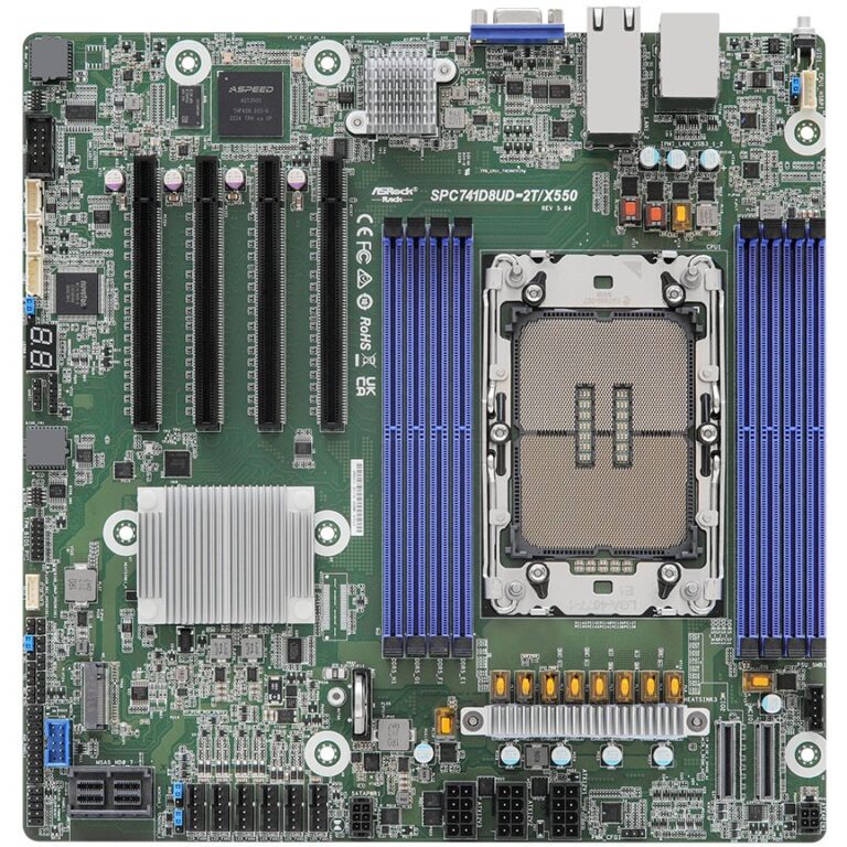 Pllakë Amë MB Server ASRock Mainboard SPC741D8UD-2T/X550 micro-ATX Sockel 4677 Single