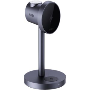 Aksesorë për telefon AUKEY LC-MC311 – 3-in-1 Wireless Charging Stand / Holder - Zezë