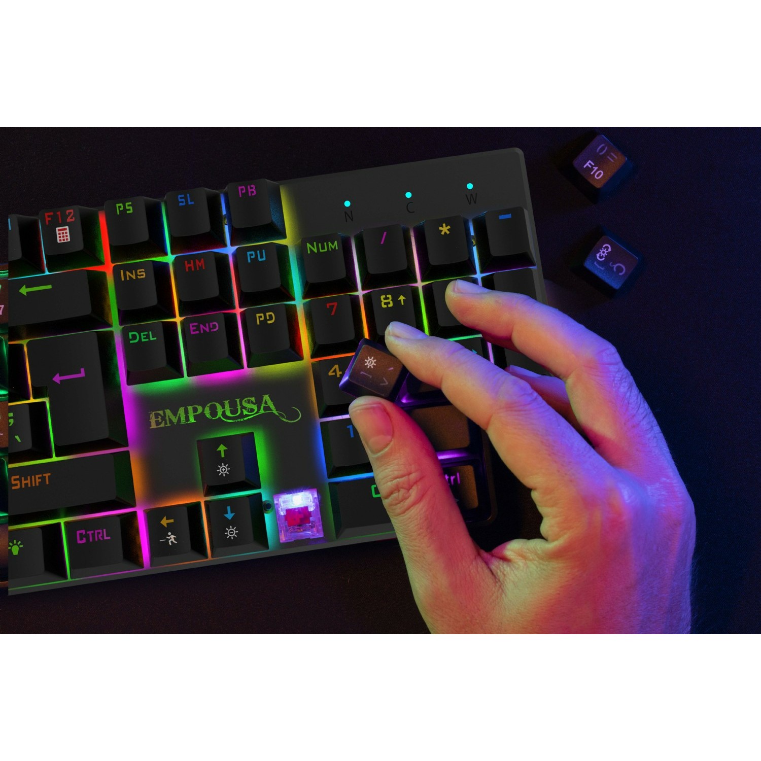 Tastierë Gaming Incase IKG-443 / RGB / Mekanike / QWERTY DE Layout – Zezë - Figura 3