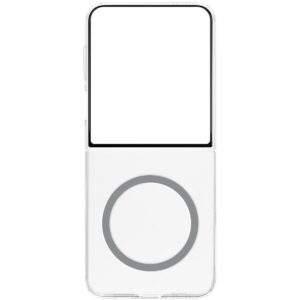 Aksesorë për telefon Samsung Clear Magnet Case Compatible with Galaxy Z Flip7 / Transparent Magnetic Cover - Bardhë