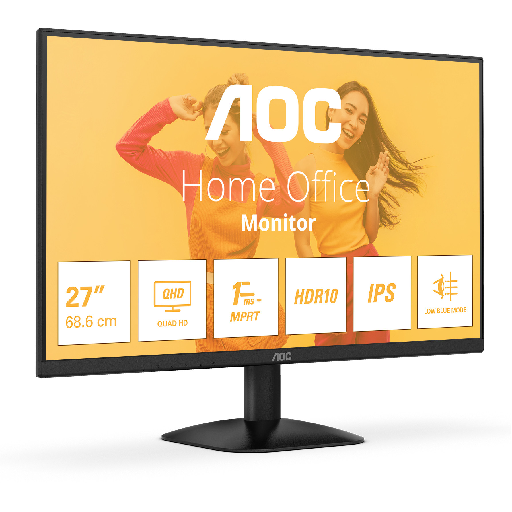 Monitor AOC Q27B35E / 27"/ Quad HD IPS / LED / 75Hz / 4ms / HDMI + DisplayPort - Zezë - Figura 2