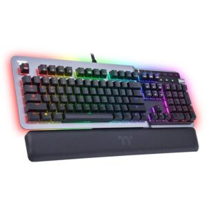 Tastierë Gaming Thermaltake Argent K5 / Silver Switch / QWERTY DE Layout / Mekanike – Zezë