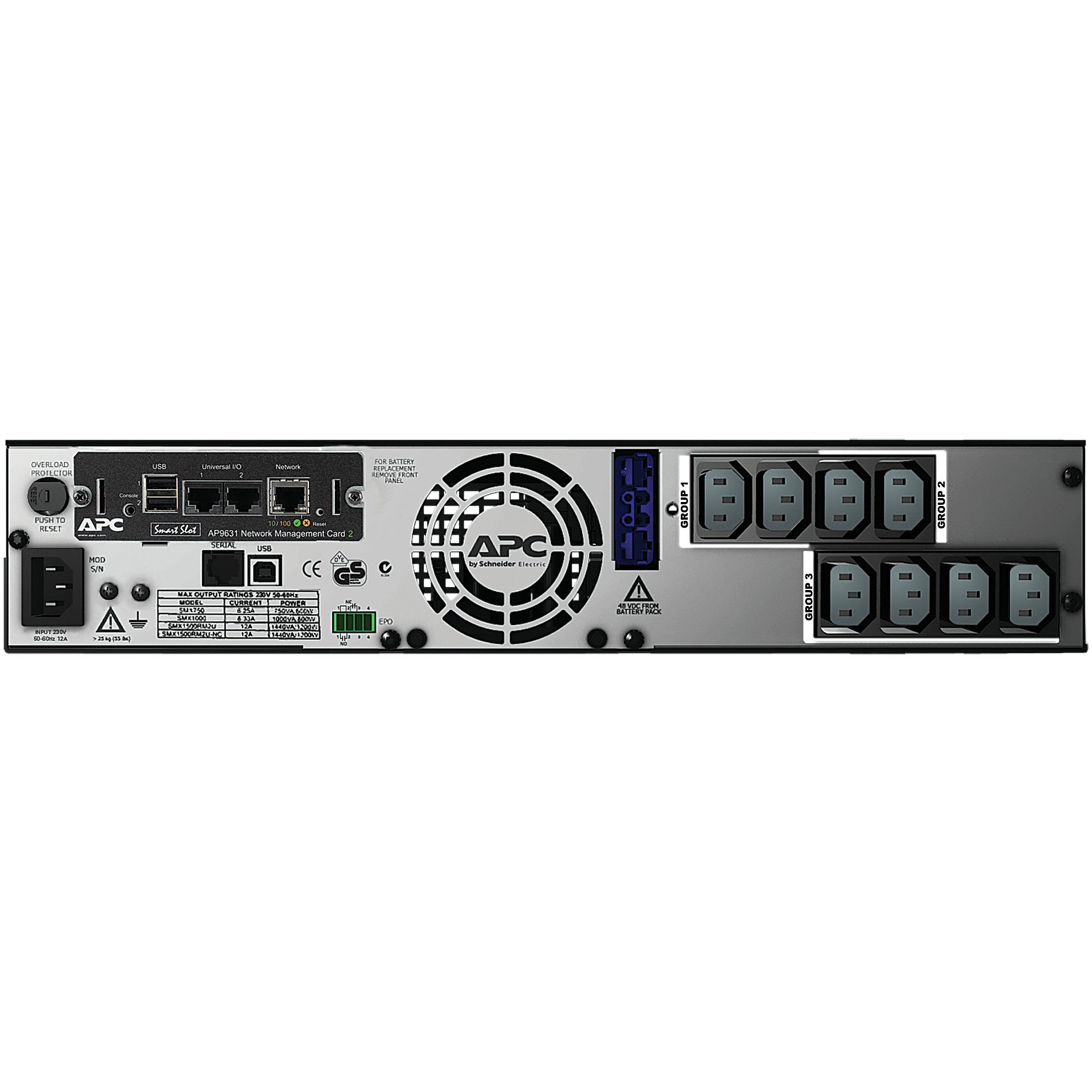 Rack APC Smart‑UPS / SMX1500RMI2UNC / Tower / 1500VA / 1000W / 19" / 2U / with Network Card - Figura 2