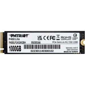 SSD e Brendshme M.2 Patriot P400 Lite 1TB PCIe 4.0 x4. NVMe 1.4. M.2 2280 e zezë