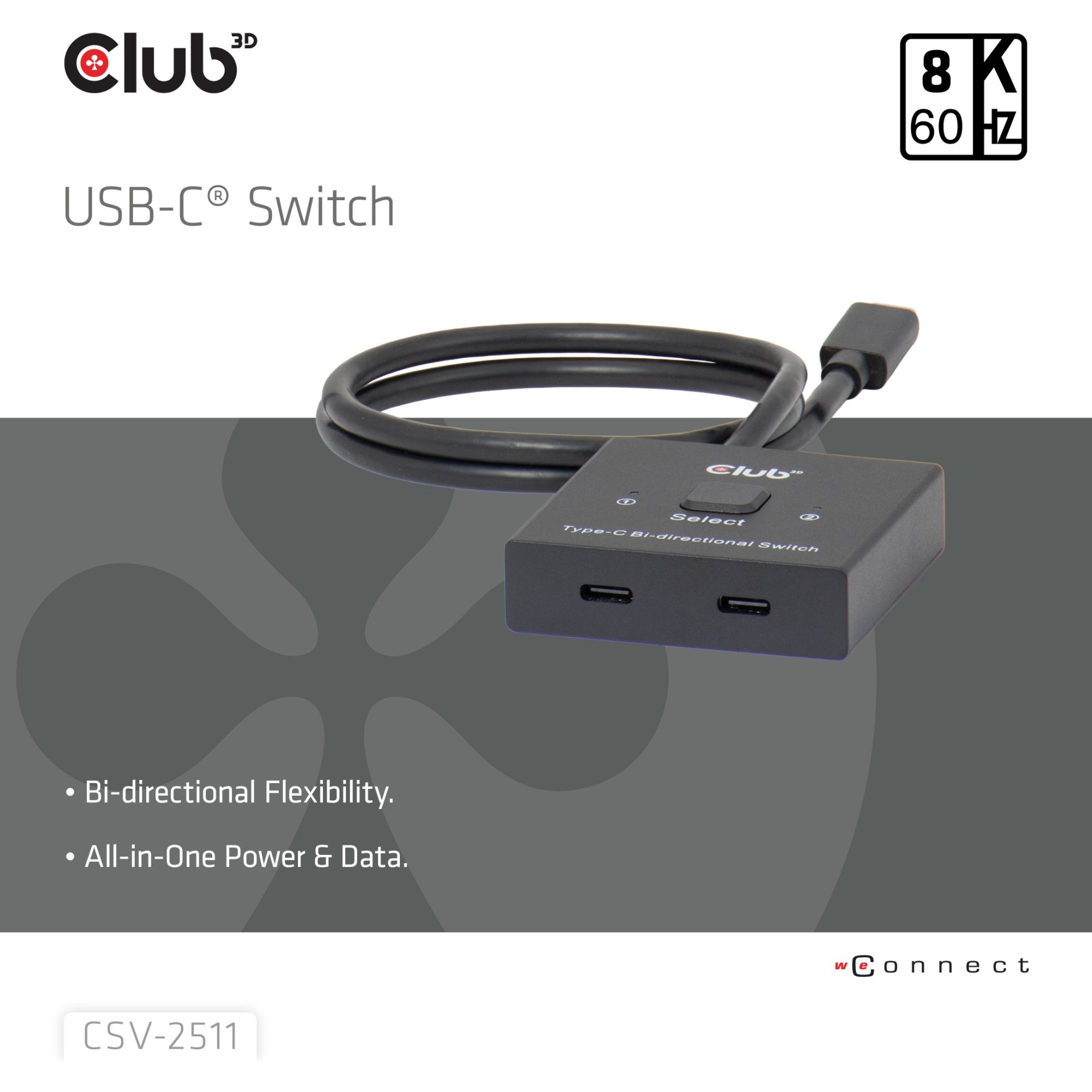 Switch Club 3D USB‑C / Bidirectional / Video + Data + Power Delivery (PD) - Figura 2