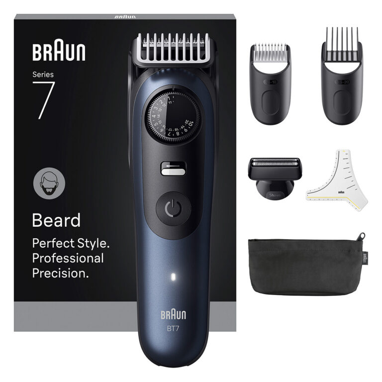 Makinë e rrojës Braun Series 7 Beard Trimmer BT7520 6 Attachments – Zezë / Blu e Errët