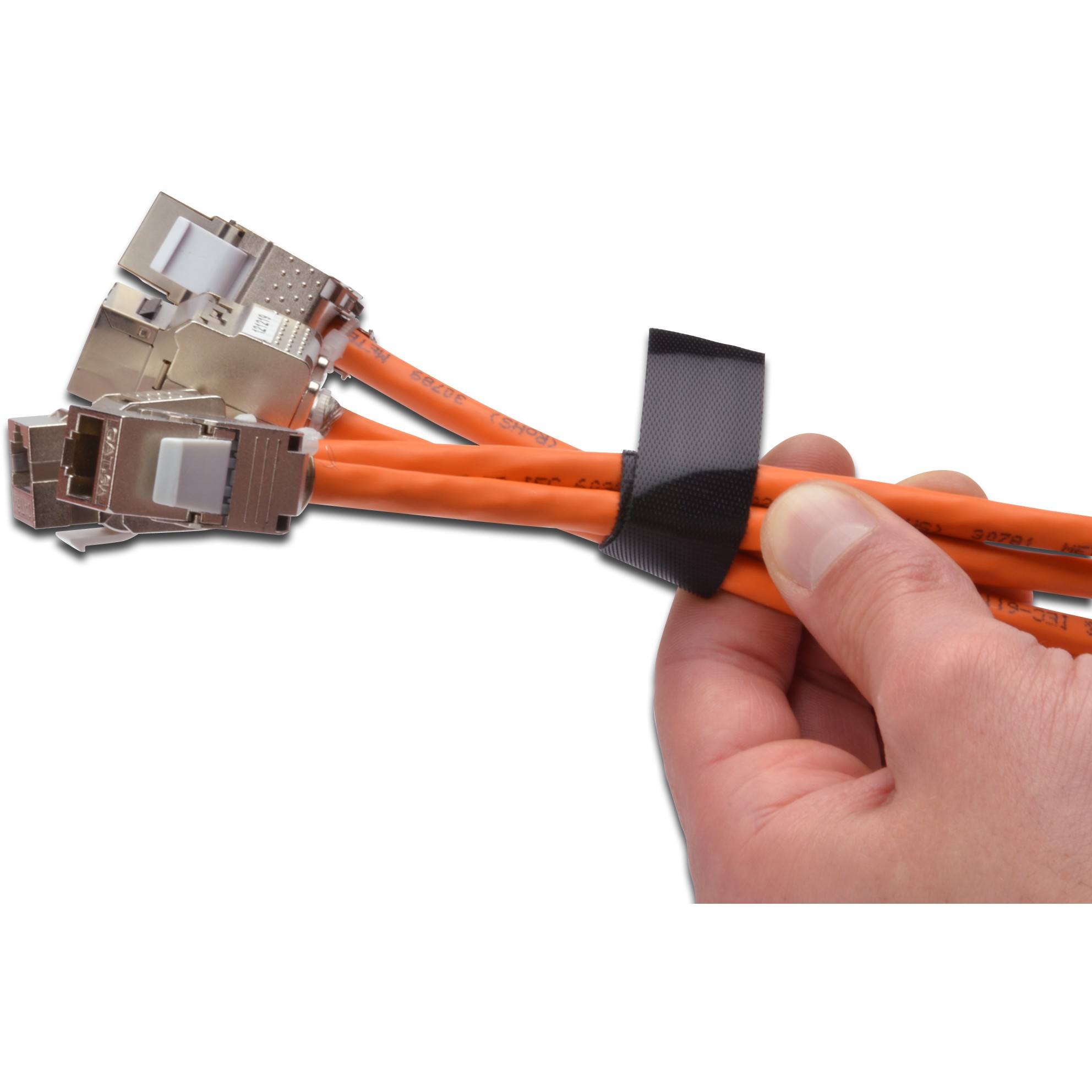 Kabllo për Rrjet Rrip ngjitës (Hook-and-Loop Strap) 20mm / Rrotull 10m – Zezë - Figura 3