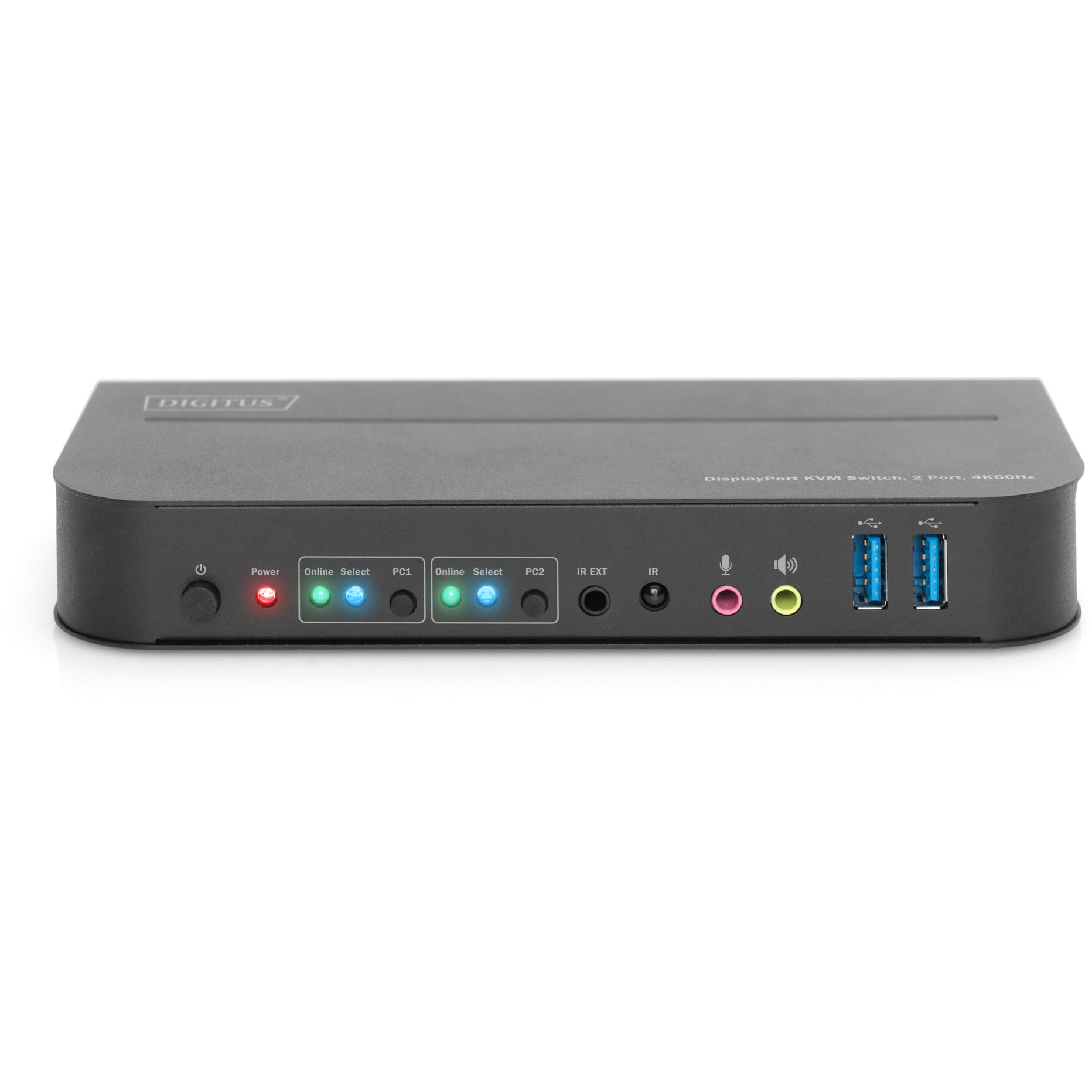 Rack KVM / DIGITUS DS-12850 KVM Switch 2-Port 4K/60Hz 2x DisplayPort në 1x DisplayPort/HDMI – Zezë - Figura 5
