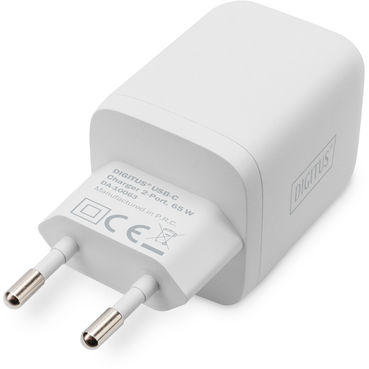 Adapter DIGITUS Mini Charger 2-Port 65W / Dual USB-C (45W + 20W) - Bardhë - Figura 4