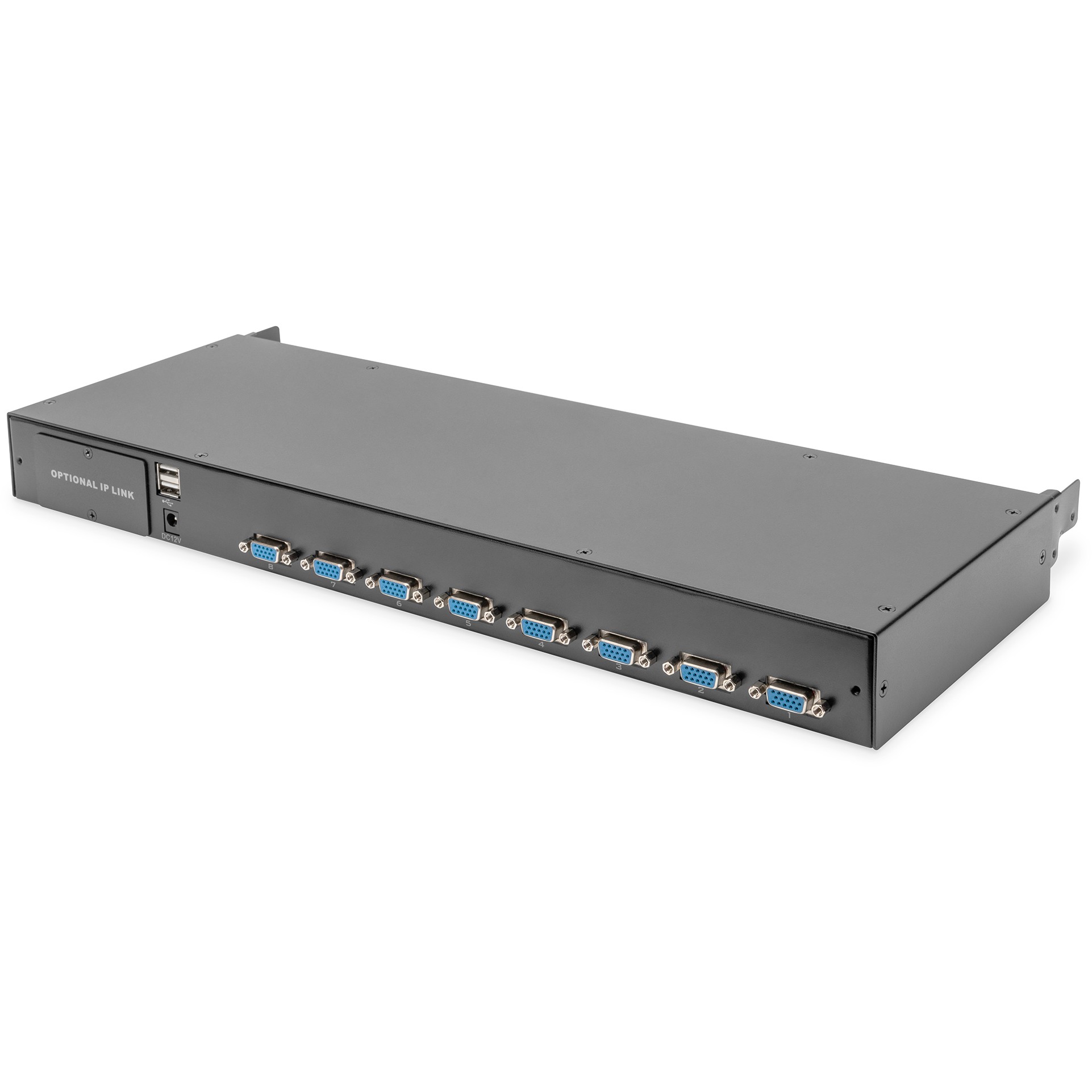 Rack KVM / DIGITUS Professional KVM Cat.5 Module 8-Port për KVM Konsolë Modularizuese – Zezë