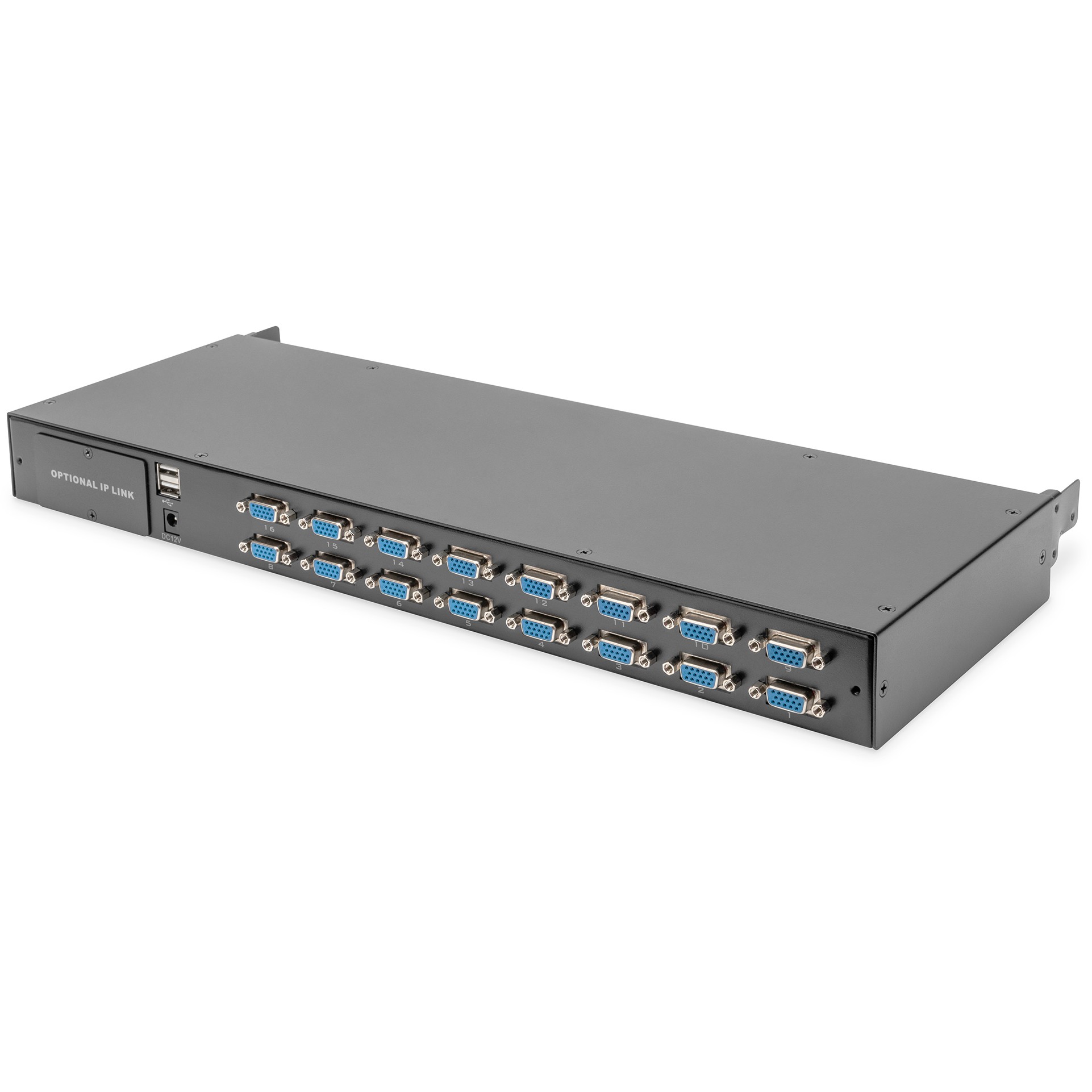 Rack KVM / DIGITUS Professional KVM Cat.5 Module 16-Port për KVM Konsolë Modularizuese – Zezë
