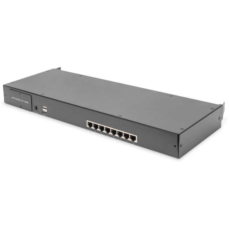 Rack KVM / DIGITUS Professional KVM Cat.5 Module 8-Port për KVM Konsolë Modularizuese – Zezë