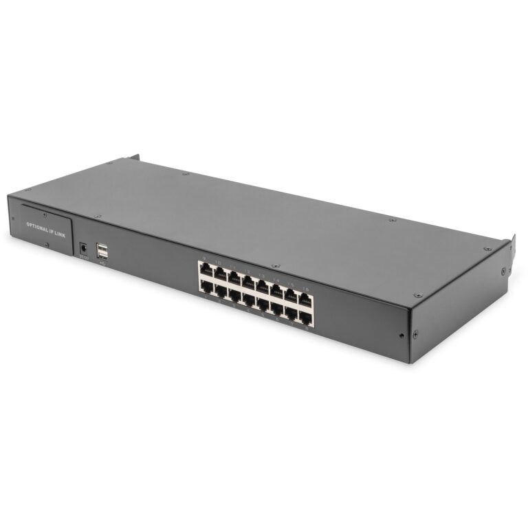 Rack KVM / DIGITUS Professional KVM Cat.5 Module 16-Port për KVM Konsolë Modularizuese – Zezë