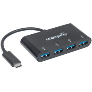 HUB Manhattan / 4‑Port / USB 3.1 Gen1 / USB‑C Male → 4x USB‑A Ports / Power via USB 6