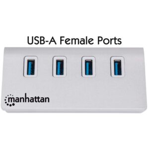 HUB Manhattan / 4‑Port / 4x USB 3.0 / Power via USB – Aluminum 6