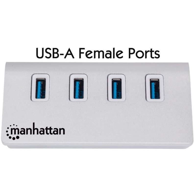 HUB Manhattan / 4‑Port / 4x USB 3.0 / Power via USB - Aluminum - Figura 3