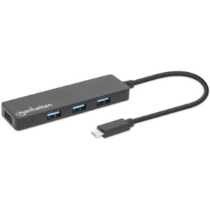 HUB Manhattan / 4‑Port / USB 3.2 Gen1 / USB‑C Male → 4x USB‑A Female