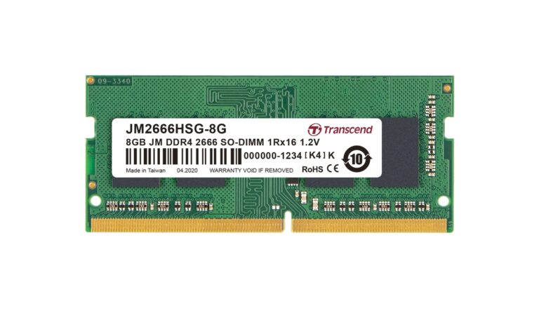 RAM Memorie DDR4 Transcend JetRam SO-DIMM / 8GB / 2666MHz / PC4-21300 / CL19 / JM2666HSG-8G