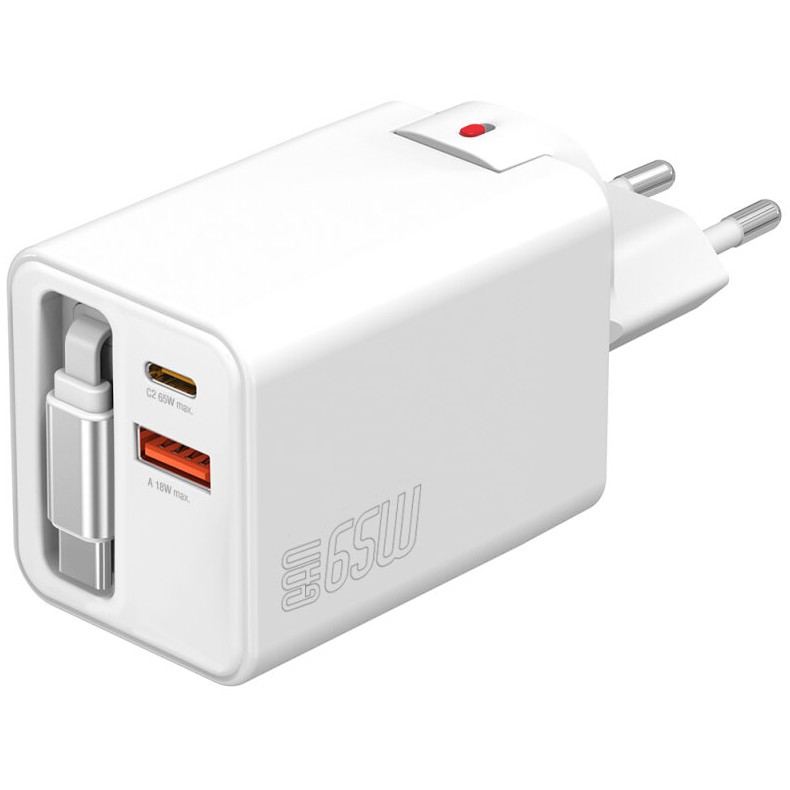 Adapter 4smarts GaN Flex Jojo Wall Charger – 65W USB-C Fast Charger - Bardhë