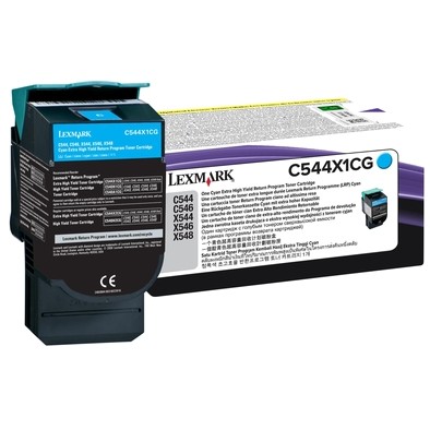 Toner LEXMARK C544/X544 Original Cartridge / High Yield (Approx. 4,000 Pages) / Return Program - Blu
