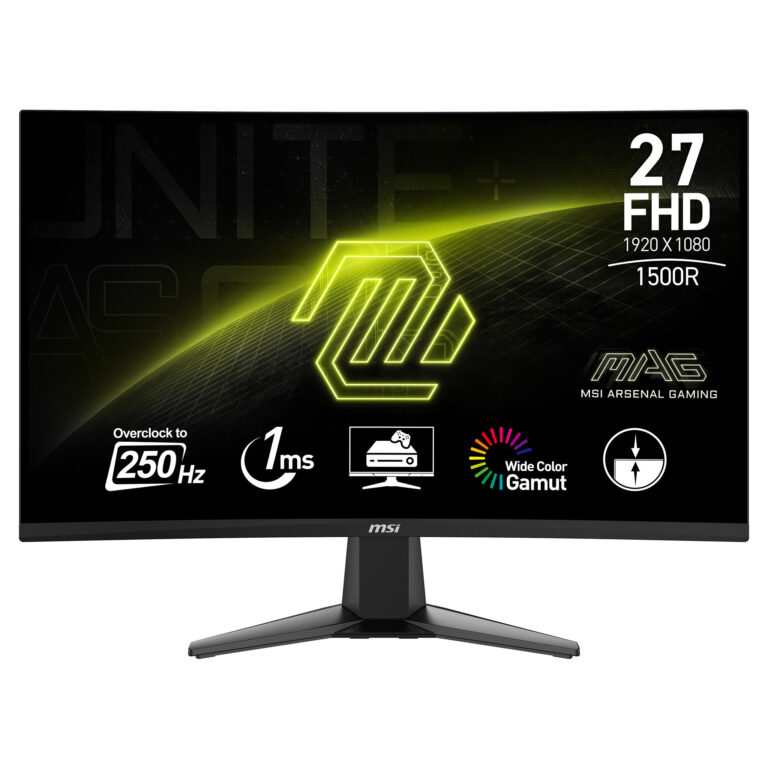 Monitor Gaming MSI MAG 27C6X / 27"/ Full HD VA AG / LCD / Curved / 250Hz / 1ms / HDMI + DisplayPort - Zezë