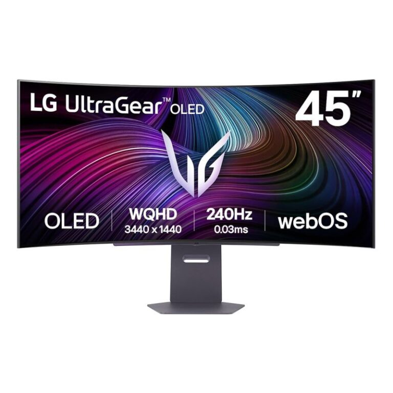 Monitor Gaming LG 45GX90SA-B / 45"/ Wide Quad HD / OLED / Curved / 240Hz / 0.03ms / USB-A + USB-C + HDMI + DisplayPort + HDCP - Zezë