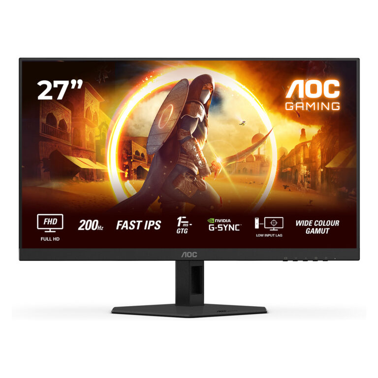 Monitor Gaming AOC 27G4HRE / 27"/ Full HD Fast IPS / LED / 200Hz / 1ms / HDMI+DP - Zezë / Kuqe